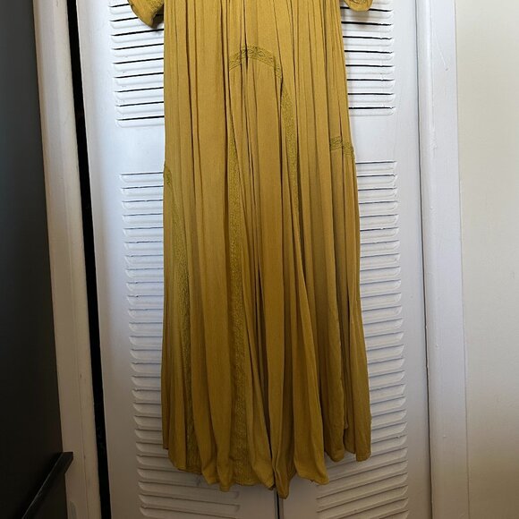 Free People Dixie Maxi Dress in Mustard Yellow, size M - Picture 3 of 7
